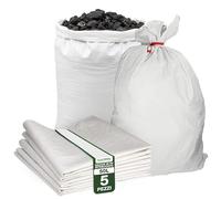 ToolSpace 5x Sacchi in Rafia Polipropilene 65×105 cm Sacchi Resistenti per Carico Pesante 50 kg Edilizia Cantiere Smaltimento Sacco di Sabbia Antiallagamento vuoti Rifiuti Costruzione Sabbia
