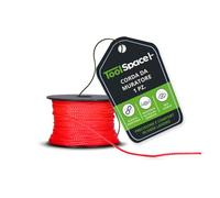 ToolSpace Filo a Piombo per Muratori Rosso 50 m x 1,6 mm in Polipropilene | Corda per edilizia, lenza per allineamenti, adatta a murature e pavimentazioni, impiego in giardino, tonalità ben visibile