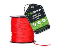 ToolSpace Filo Muratore per Tracciatura in PP Rosso 100 m x 1,6 mm | Seta di polipropilene, resistente alle intemperie, allineamento murature e pavimentazioni, impiego in cantiere
