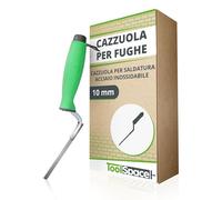 ToolSpace | Frattazzo per giunti 10 mm - Frattazzo in acciaio inox per giunti e malta, Impugnatura ergonomica, Per lavori di ristrutturazione e muratura, Per costruzioni, ristrutturazioni, riparazioni