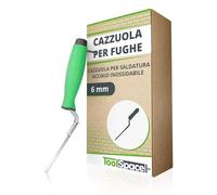 ToolSpace | Frattazzo per giunti 6 mm - Frattazzo in acciaio inox per giunti e malta, Impugnatura ergonomica, Per lavori di ristrutturazione e muratura, Per costruzioni, ristrutturazioni, riparazioni