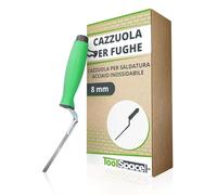 ToolSpace | Frattazzo per giunti 8 mm - Frattazzo in acciaio inox per giunti e malta, Impugnatura ergonomica, Per lavori di ristrutturazione e muratura, Per costruzioni, ristrutturazioni, riparazioni
