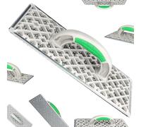 ToolSpace Grattugia per levigatrice in polistirolo, 380 x 160 mm, raschietto per polistirolo, in plastica zincata, in lamiera di acciaio