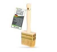 ToolSpace Pennello 70 mm Pennellessa Grande con Setola Naturale con Manico Legno per la Pittura Muro Pareti Plafone - per Vernice Interne Facciate Acrilica - per Parete Calce per Decorare