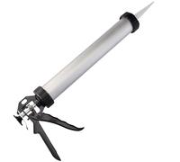 ToolSpace Pistola per Silicone Spremi Sigillante in Alluminio Manuale Applicatore Stucco per Cartucce Mastici Densi Colla Sigillanti Fughe Corpo Resistente Blocco Rinforzato Compatibile - 600 ml