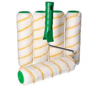 ToolSpace Rullo per Pittura - Set di 6 rulli per Vernice Professionali, 5 Rulli per Pittura (larghezza 25 cm) Supporto in Poliacrilico con Pelo da 12 mm Asta Telescopica da 8 mm/25 cm