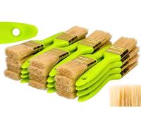 ToolSpace Set di 24 pennelli piatti - 36 mm - Pennello piatto - Manico ergonomico in plastica - Setole naturali miste a setole sintetiche - Setole dense - Per tutti i tipi di vernice