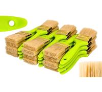 ToolSpace Set di 24 pennelli piatti - 50 mm - Pennello piatto - Manico ergonomico in plastica - Setole naturali miste a setole sintetiche - Setole dense - Per tutti i tipi di vernice
