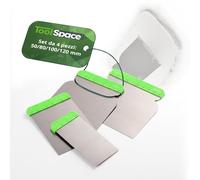 ToolSpace Set Spatole Giapponesi 4 Pezzi Acciaio Inossidabile Inox 50 80 100 120 mm Stucco Finitura Pareti Carrozzeria Bricolage Professionale Gesso Legno Antiruggine Flessibile Officina Muratore DIY