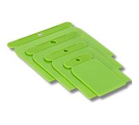 ToolSpace Set Spatole Giapponesi Plastica 4 Pezzi 45 75 100 125 mm Stuccatura Lisciatura Stesura Riparazione Pareti Carrozzeria Bricolage Professionale Gesso Legno Fughe Finitura Antiruggine DIY Kit