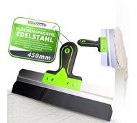 ToolSpace Spatola per Stucco Acciaio INOX 450 x 60 mm - Spatola Lisciante per Grandi Superfici, Spatole per Gesso, Frattazzo per Stucco, Nastro, Sigillatura, CementoIntonaco Coltello per Rivestimenti