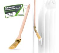 ToolSpace Spazzola curva per calorie | Spazzola per radiatori | Larghezza 36 mm | Lunghezza totale: 34 cm | Setole: setole naturali fitte| Manico: faggio | 1 pezzo