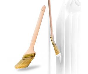 ToolSpace Spazzola curva per calorie | Spazzola per radiatori | Larghezza 36 mm | Lunghezza totale: 34 cm | Setole: setole naturali fitte| Manico: faggio | 1 pezzo