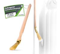 ToolSpace Spazzola per calorie curva | Spazzola per radiatori | Larghezza 25 mm | Lunghezza totale: 34 cm | Setole: setole naturali fitte| Manico: faggio | 1 pezzo