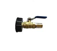 Toolstar, adattatore IBC per serbatoio da 1000 litri, adattatore per serbatoio IBC S60 x 6 a rubinetto da giardino in ottone da 2,5 cm, raccordo per olio, carburante, acqua, valvole di ricambio