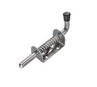 Toolstar - Chiavistello a molla, 12 x 128 mm, in acciaio inox, per porte e cancelli, attrezzature meccaniche di sicurezza, per cancelli, stalle, porte del garage, ecc. (1 pezzo)