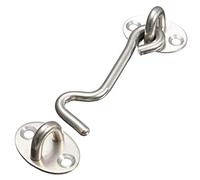 TOOLSTAR Gancio per cabina da 7,6 cm, in acciaio inox, chiusura a occhiello, supporto silenzioso con viti per tenere aperta una porta, cancello e capannoni (confezione da 1)