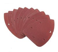 TOOLSTAR - Levigatrice per mouse, 140 x 90 mm, grana 320 mm, grana 320 per levigatrice a triangolo, carta vetrata, fogli abrasivi neri e levigatrice a palma, grana intera (10 pezzi)