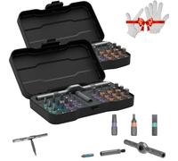 Tooltidylife 24-in-1 T Handle Ratchet Screwdriver,Efficient, labor-saving, portable and multifunctional, The needs of electronic equipment vehicles etc. maintenance,Suitable for home repair DIY (2pcs)