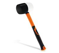 TOOLUTION Mazza di gomma - Mazza morbida da 32 oz per la posa di pavimenti e la lavorazione del legno - Dotata di manico in fibra di vetro per la protezione delle superfici Rubber Mallet