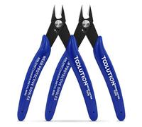 TOOLUTION Tronchesino Micro a Taglio a Raso, 2 Pack | Professionale per modellismo, gioielli ed elettronica, per zip tie, plastica e lavori di precisione