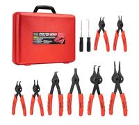 Toolwiz Set di Pinza Seeger, 10 pezzi Pinza per Seeger, Anelli di Fissaggio Interni ed Esterni Pinze per Anelli di Tenuta a C, Inclusi Gancio, Piccone e Custodia