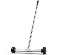 Toolwiz Spazzatrice Magnetica Compatta 38,1 cm - Attrezzo da Copertura per Giardino Strumento multifunzione 4,5 kg con manico telescopico e ruote per raccogliere chiodi