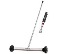 Toolwiz Spazzatrice Magnetica Rollante 43,2 cm, 4 kg con Utensile Telescopico Magnetico 7,3 kg Spazzatrice leggera con ruote per chiodi, viti e frammenti metallici per uso professionale
