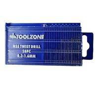 Toolzone - Micro Punte Di Precisione Per Trapano, 20 Pezzi, In Astuccio