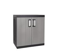 Toomax Armadio 2 Ante Garage Mega Antracite/Grigio Tortora - Mobile con Ripiani Regolabili Multiuso
