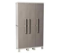Toomax armadio Wood midi con 3 ante,colore grigio Tortora/grigio Chiaro.