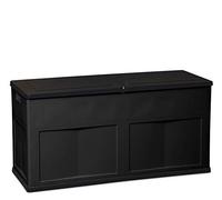 Baule multiuso trend in resina 320lt nero lucchettabile per esterno ed interno