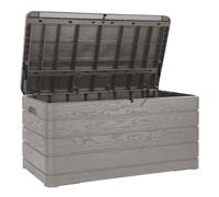 Toomax Baule Multiuso Dolomiti 500 Effetto Legno - Contenitore in Plastica Resistente UV con Pistoni Pneumatici