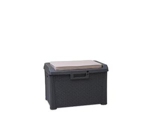 Toomax baule portatutto compact santorini plus effetto rattan 125lt antracite