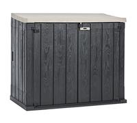 Toomax, capanno Stora Way, porta attrezzi, colore antracite/grigio tortora, volume 842 litri, dimensioni cm 129,5x74,5x111h.