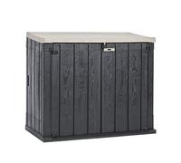 Toomax, capanno Stora Way, porta attrezzi, colore antracite/grigio tortora, volume 842 litri, dimensioni cm 129,5x74,5x111h.