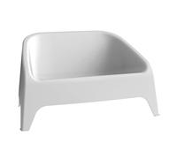 Toomax Divano Matera Sofa bianco 115x75x66,5 cm, divano 2 posti da giardino con design ergonomico e moderno, in plastica riciclata ideale per uso interno ed esterno, leggero e facile da spostare