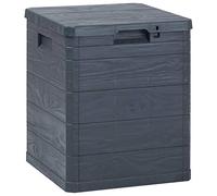 Toomax Multibox baule Woody's da 90 litri, contenitore da esterni multiuso, colore antracite, dimensioni cm 42,5x44x50h