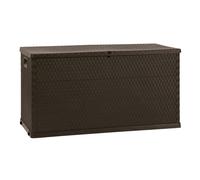 Toomax Multibox Rattan baule da 420L in plastica resistente effetto ratt Marrone