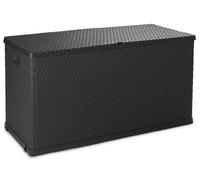 Baule Cassapanca Multiuso Effetto Rattan Antracite 420 Litri Toomax