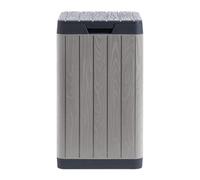 TOOMAX - Pattumiera da giardino 80 litri grigio resina inalterabile coperchio a pressione