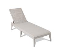 Toomax sdraio lettino da esterno art.950 grigio talpa in resina effetto rattan