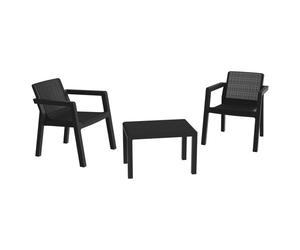 Toomax Set da esterno polipropilene RIVIERA 592 2 posti Antracite scuro