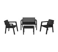 Toomax Set da esterno polipropilene RIVIERA 593 4 posti Antracite scuro