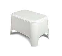 Toomax Tavolino da esterni PETRA con coperchio e vano interno da 21 litri, colore bianco, dimensioni cm 59x39x36h
