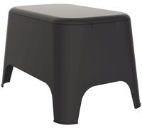 Toomax TAVOLINO tavolino in Resina Petra CM.59X39X36h da Esterno Giardino con Coperchio portaoggetti (Antracite)