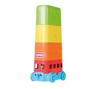 Toomies Tomy Hide & Squeak Stacker Decker Bus, Spingere con Colori e Suoni, impilabile e smistamento, Giocattolo educativo Bambine dai 12 Mesi in su, Multicolore, E73220C