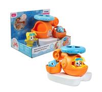 Toomies E73305C Splash & Rescue Elicottero Acqua Spinning Bath Giocattolo Galleggiante con Pilota Squirting - Secchio di salvataggio e delfino con azione versante - Adatto a partire dai 12 mesi