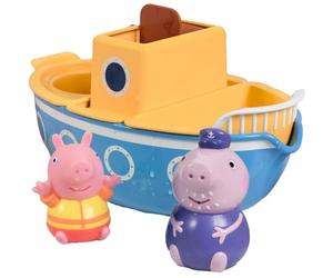 Toomies Tomy Barca da bagno del nonno, Pig giocattolo da bagno, vera flotta, con smerigliatrice e annaffiatoio, include 2 figure; consigliato a partire dai 18 mesi, Bizak