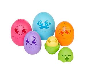 Toomies TOMY Hide and Squeak Nesting Eggs Baby Toy, Educational Shape Sorter with Colours and Sound, Easter Toy for Babies, Toddlers & Little Kids from 6 Months, 1, 2 & 3 Year Olds